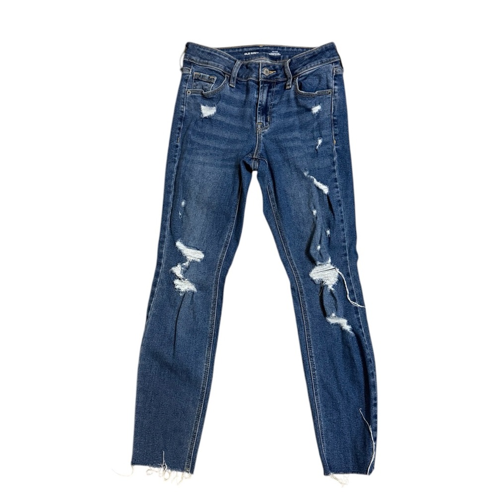 Old Navy Mid Rise Rockstar Super Skinny Jeans Size 0